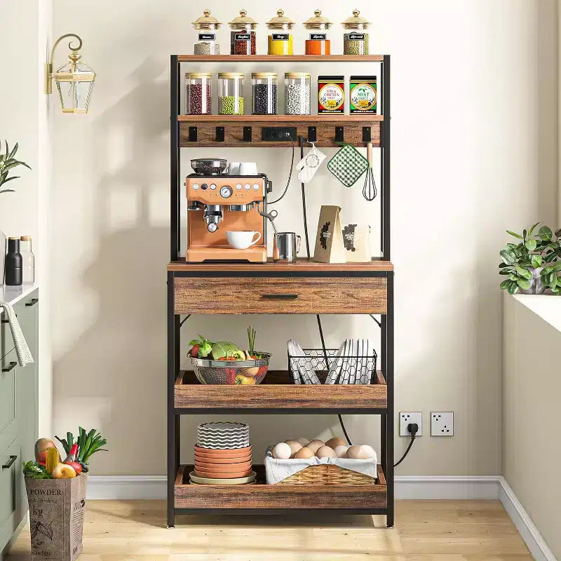 Étagère de cuisine autoportante à 5 niveaux