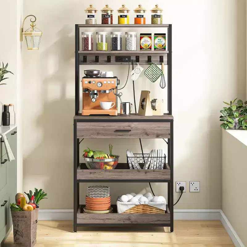 Étagère de cuisine autoportante à 5 niveaux