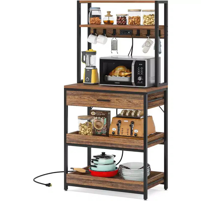 Étagère de cuisine autoportante à 5 niveaux