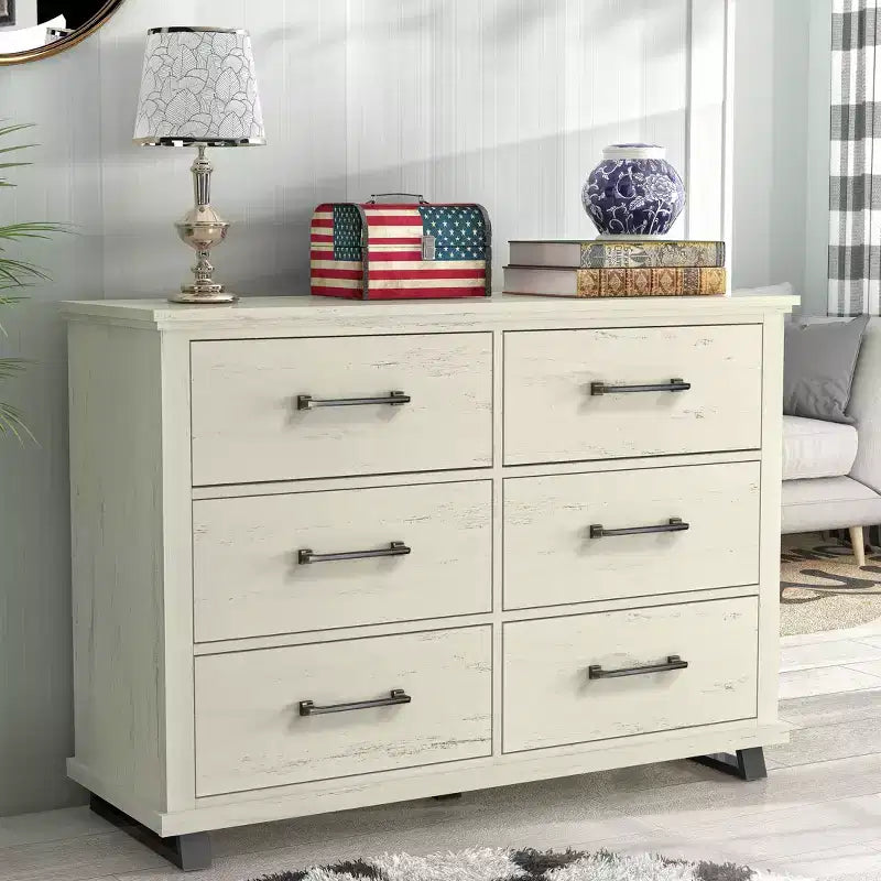Commode à six tiroirs de 52 pouces