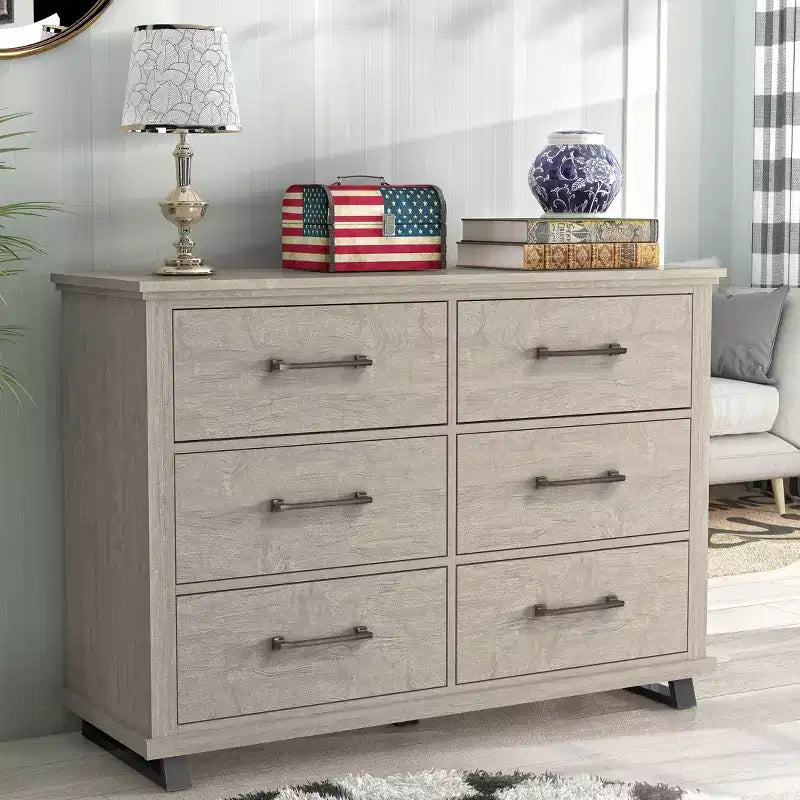 Commode à six tiroirs de 52 pouces