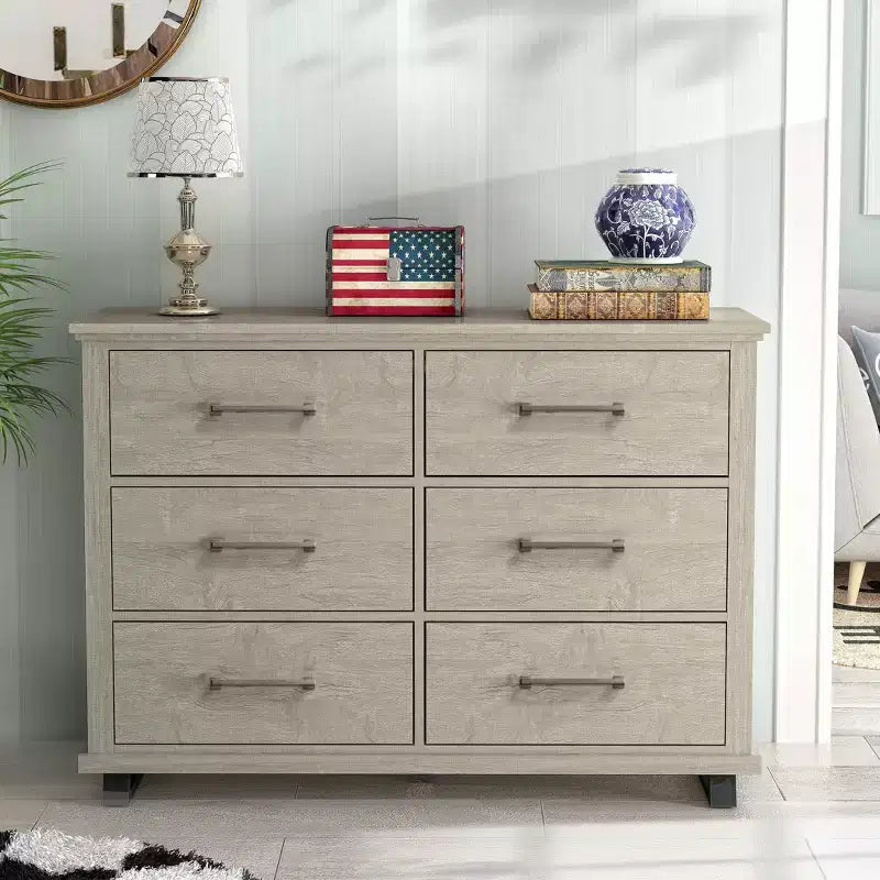 Commode à six tiroirs de 52 pouces