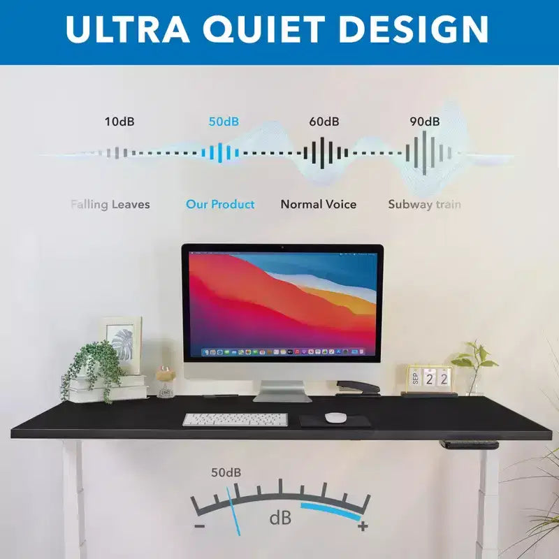 Bureau électrique assis-debout à double moteur avec plateau de 140 cm, noir et blanc