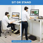 Bureau électrique réglable en hauteur avec plateau de 122 cm, blanc
