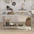 Table de travail en acier inoxydable