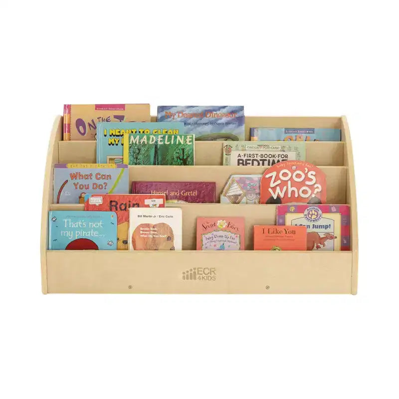 Présentoir à livres en bois pour tout-petits, Étagère à livres pour débutants