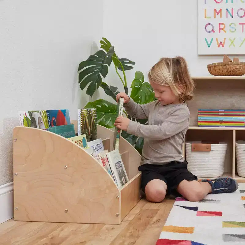 Présentoir à livres en bois pour tout-petits, Étagère à livres pour débutants