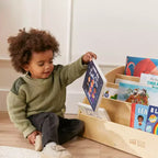 Présentoir à livres en bois pour tout-petits, Étagère à livres pour débutants