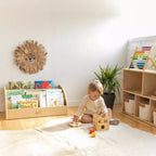 Présentoir à livres en bois pour tout-petits, Étagère à livres pour débutants