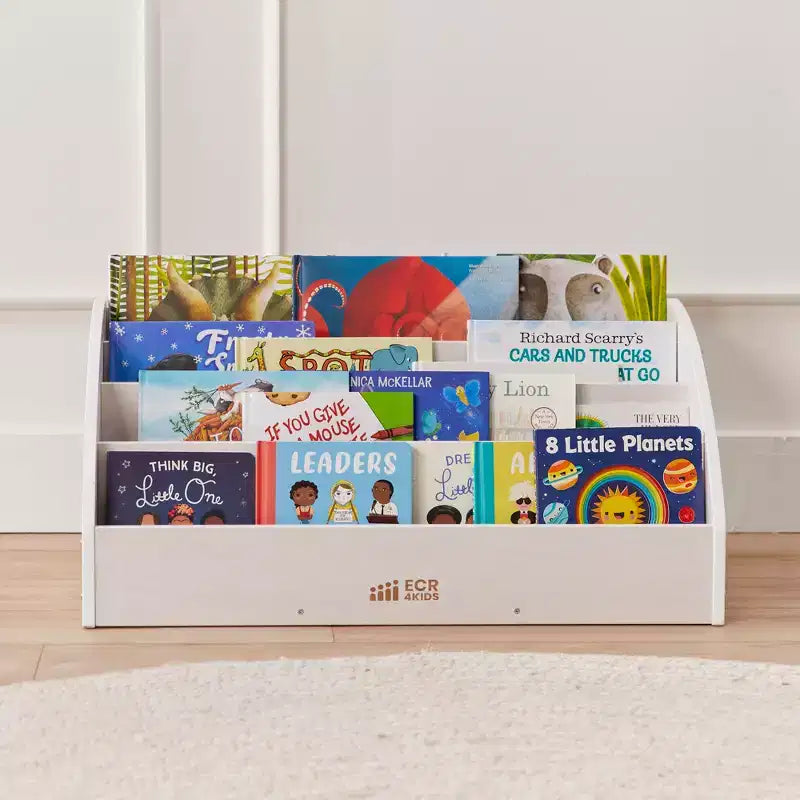 Présentoir à livres en bois pour tout-petits, Étagère à livres pour débutants