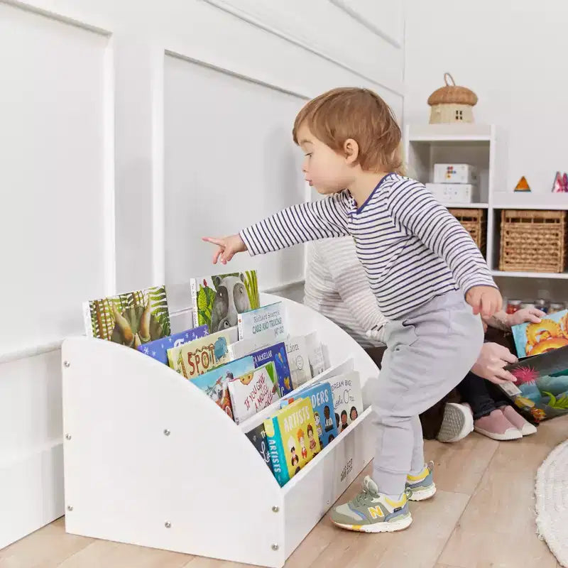 Présentoir à livres en bois pour tout-petits, Étagère à livres pour débutants