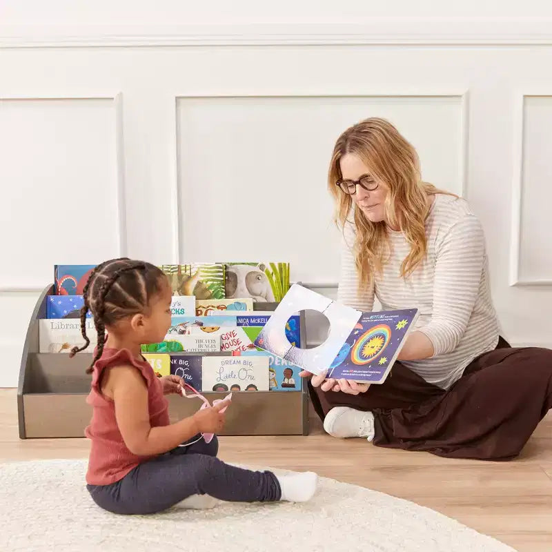 Présentoir à livres en bois pour tout-petits, Étagère à livres pour débutants