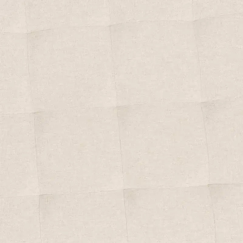 Pouf rond touffeté en coton et lin de 34 po (avec cadre en métal)