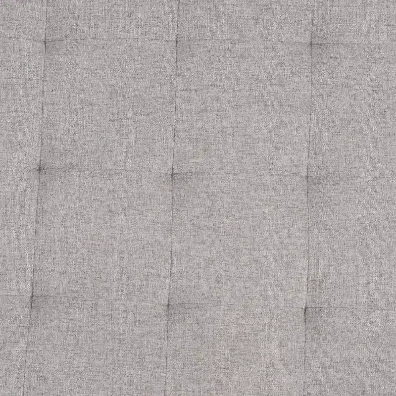 Pouf rond touffeté en coton et lin de 34 po (avec cadre en métal)