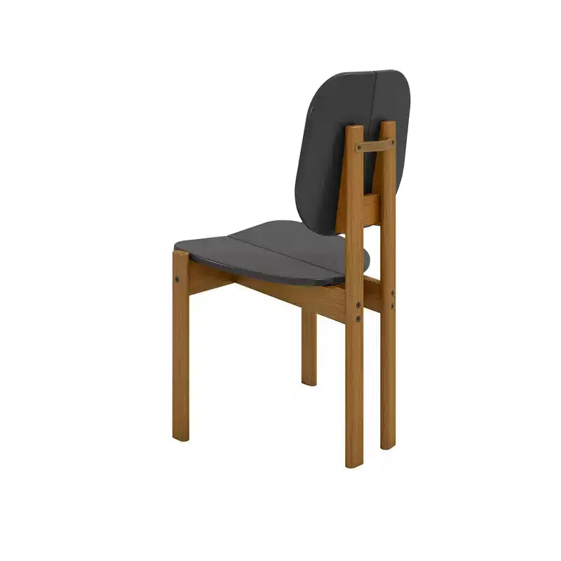 Chaise de salle à manger moderne du milieu du siècle avec pieds en bois massif