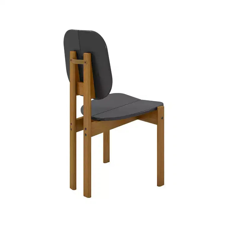Chaise de salle à manger moderne du milieu du siècle avec pieds en bois massif