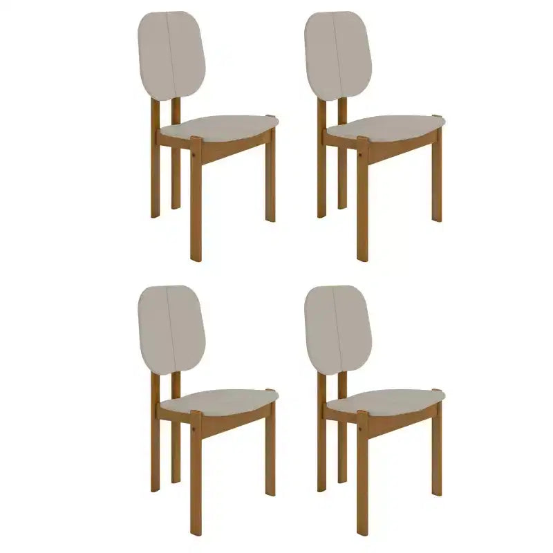 Chaise de salle à manger moderne du milieu du siècle avec pieds en bois massif