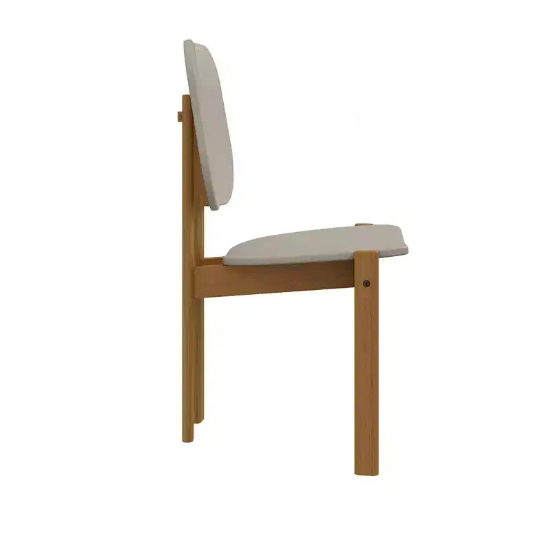 Chaise de salle à manger moderne du milieu du siècle avec pieds en bois massif
