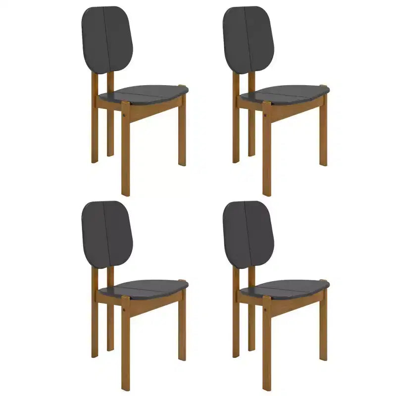 Chaise de salle à manger moderne du milieu du siècle avec pieds en bois massif