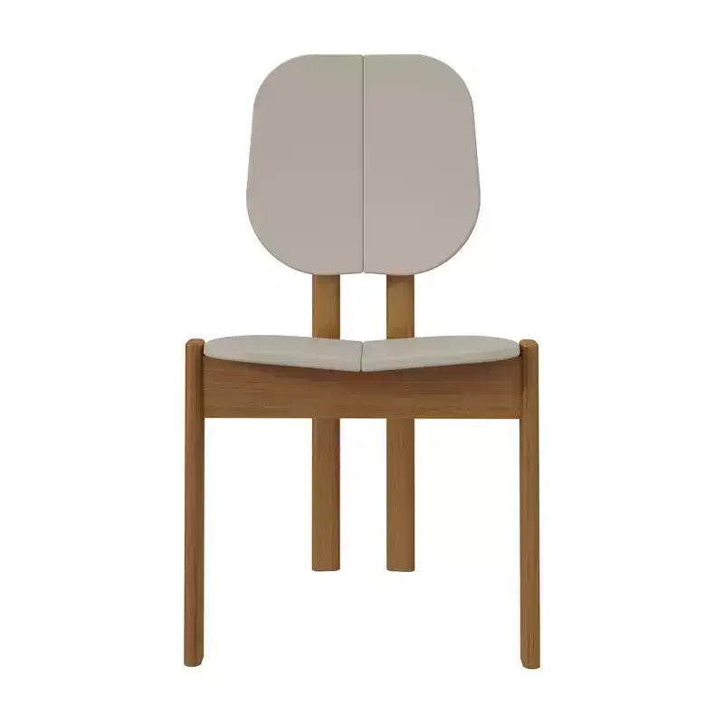 Chaise de salle à manger moderne du milieu du siècle avec pieds en bois massif