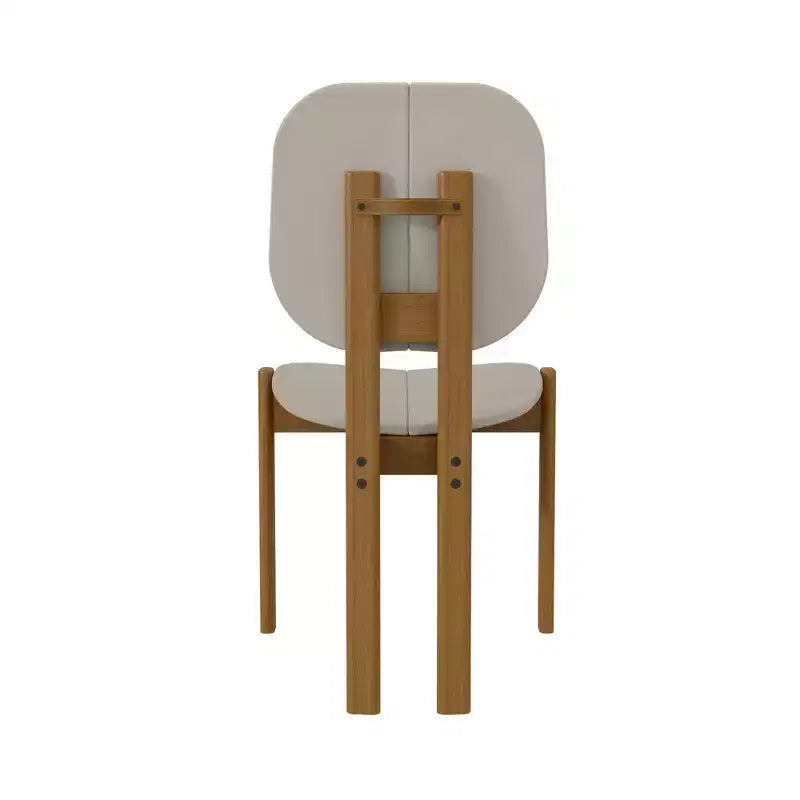 Chaise de salle à manger moderne du milieu du siècle avec pieds en bois massif