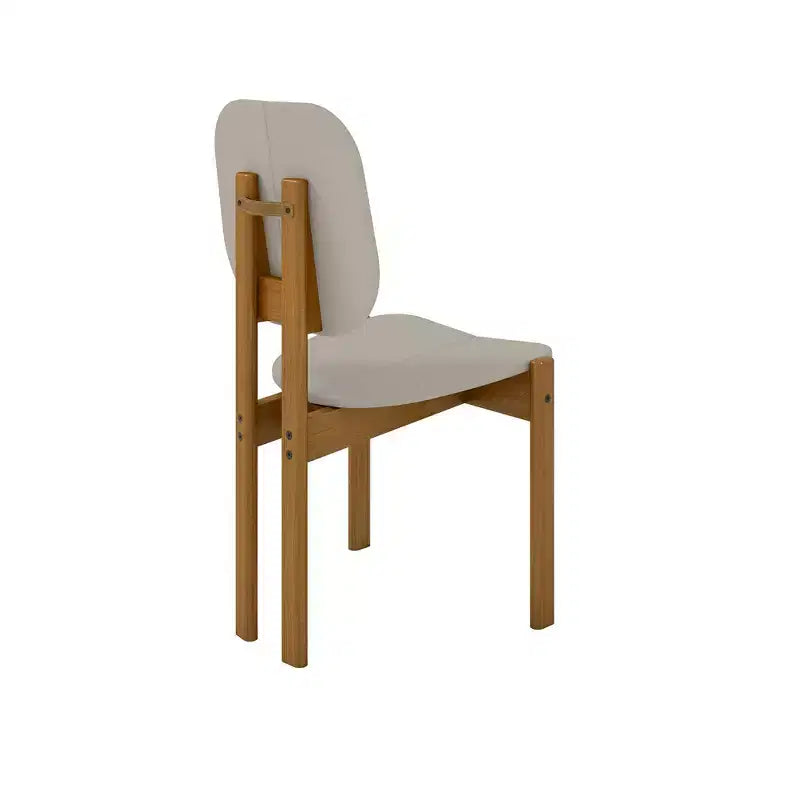 Chaise de salle à manger moderne du milieu du siècle avec pieds en bois massif