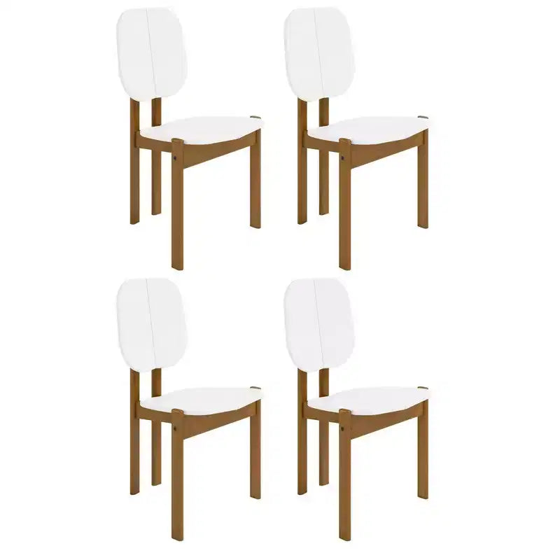 Chaise de salle à manger moderne du milieu du siècle avec pieds en bois massif