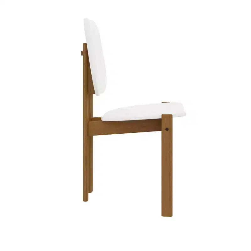 Chaise de salle à manger moderne du milieu du siècle avec pieds en bois massif
