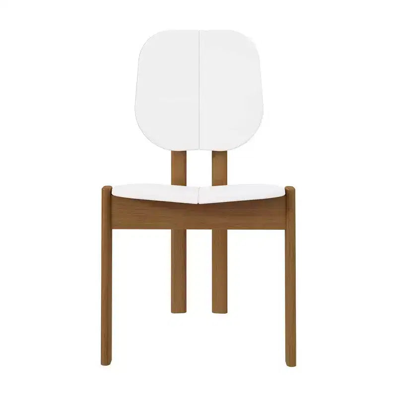 Chaise de salle à manger moderne du milieu du siècle avec pieds en bois massif