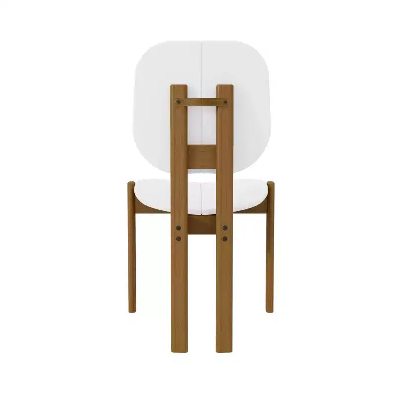 Chaise de salle à manger moderne du milieu du siècle avec pieds en bois massif