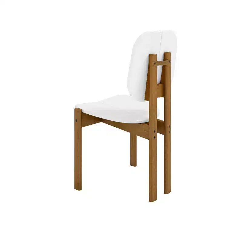 Chaise de salle à manger moderne du milieu du siècle avec pieds en bois massif