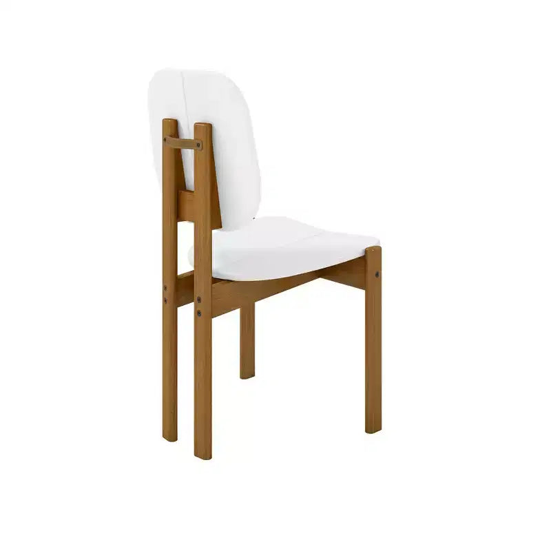 Chaise de salle à manger moderne du milieu du siècle avec pieds en bois massif