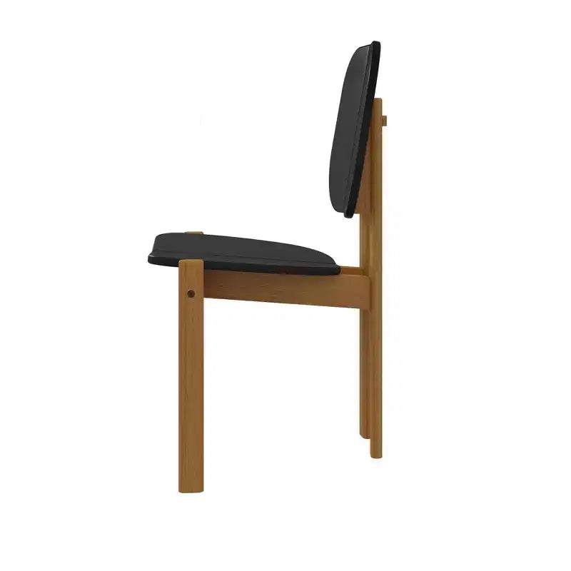 Chaise de salle à manger moderne du milieu du siècle avec pieds en bois massif
