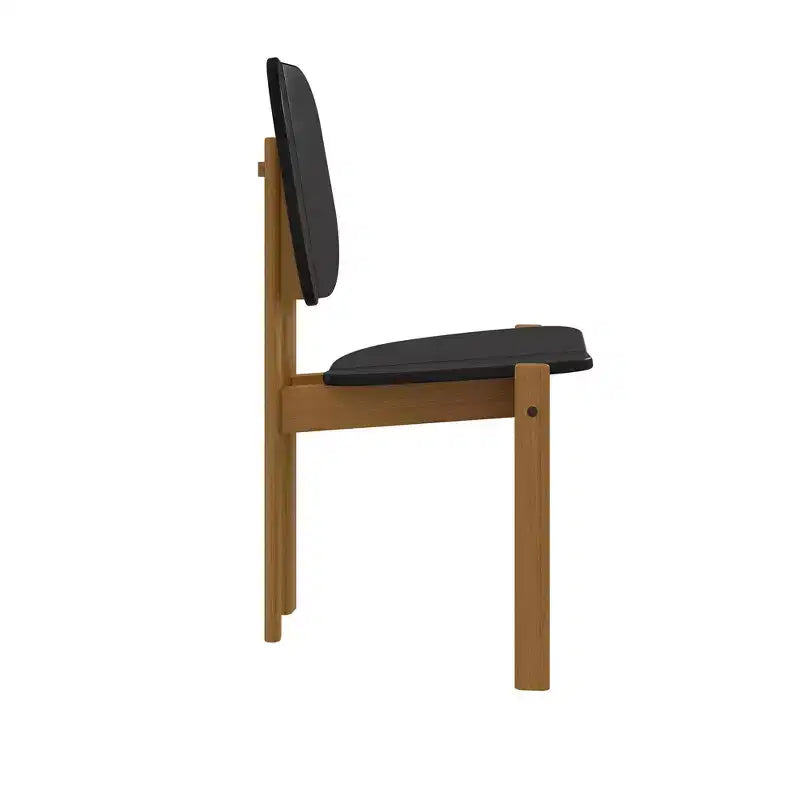 Chaise de salle à manger moderne du milieu du siècle avec pieds en bois massif