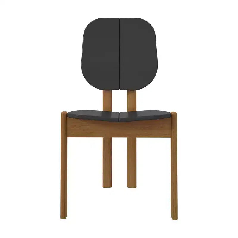 Chaise de salle à manger moderne du milieu du siècle avec pieds en bois massif
