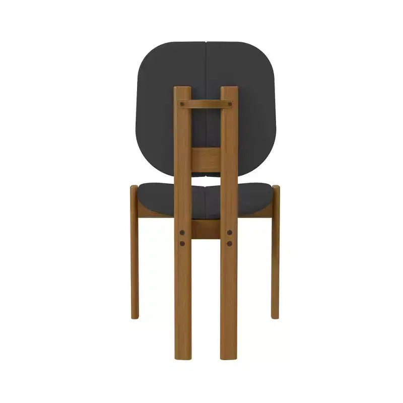 Chaise de salle à manger moderne du milieu du siècle avec pieds en bois massif