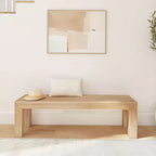 Banc de salle à manger moderne, banc en bois massif pour table à manger, 60, brossé pécano