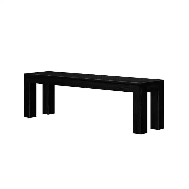 Banc de salle à manger moderne, banc en bois massif pour table à manger, 60, brossé pécano