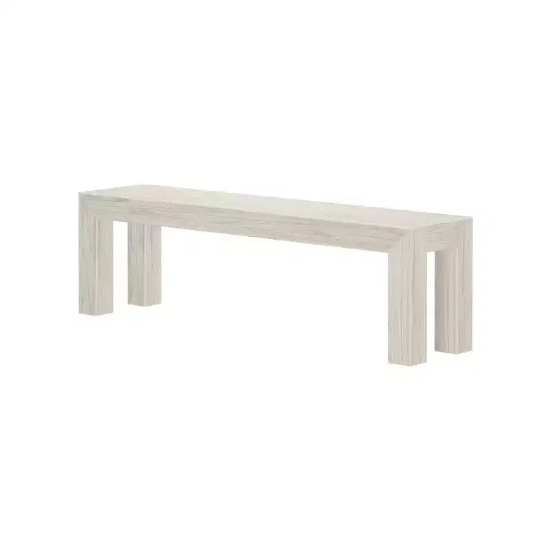 Banc de salle à manger moderne, banc en bois massif pour table à manger, 60, brossé pécano
