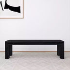 Banc de salle à manger moderne, banc en bois massif pour table à manger, 60, brossé pécano