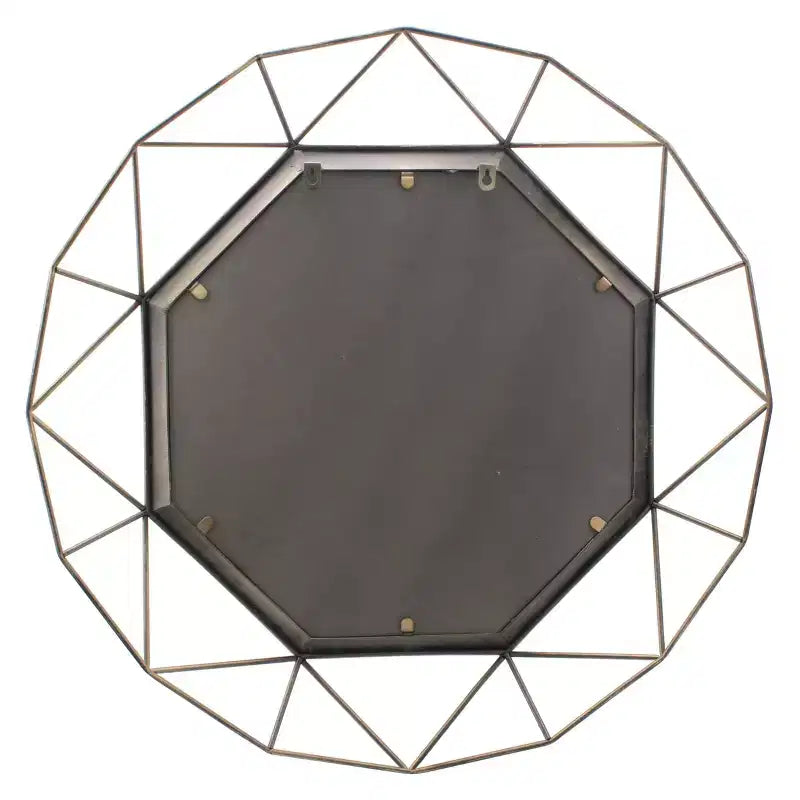 Miroir décoratif octogonal en métal 28,3 x 28,3 -