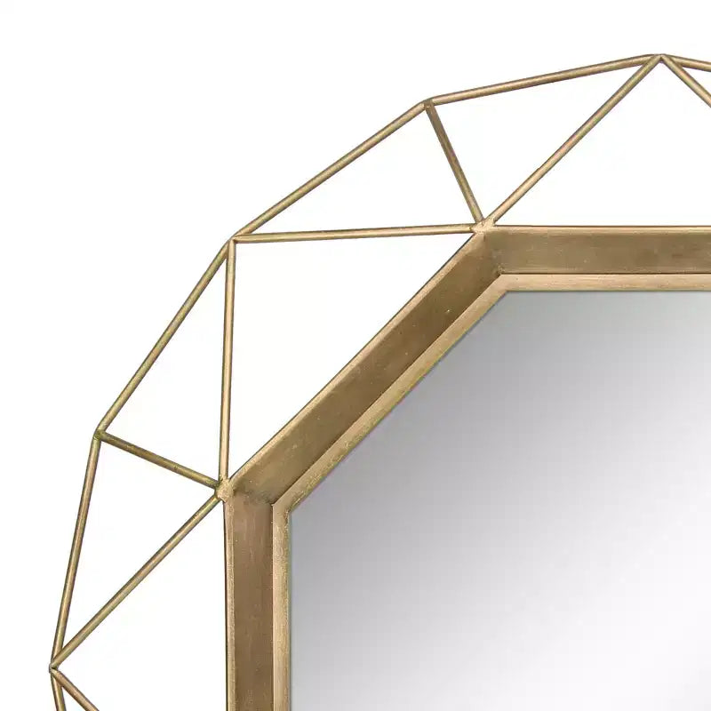 Miroir décoratif octogonal en métal 28,3 x 28,3 -