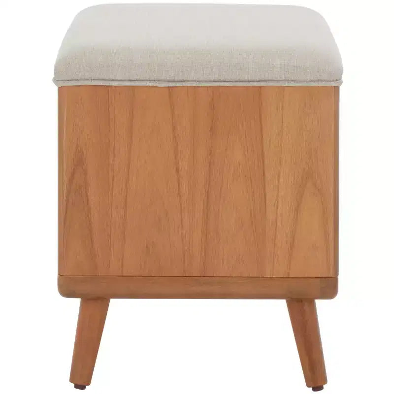 Banc à étagères ouvertes avec coussin