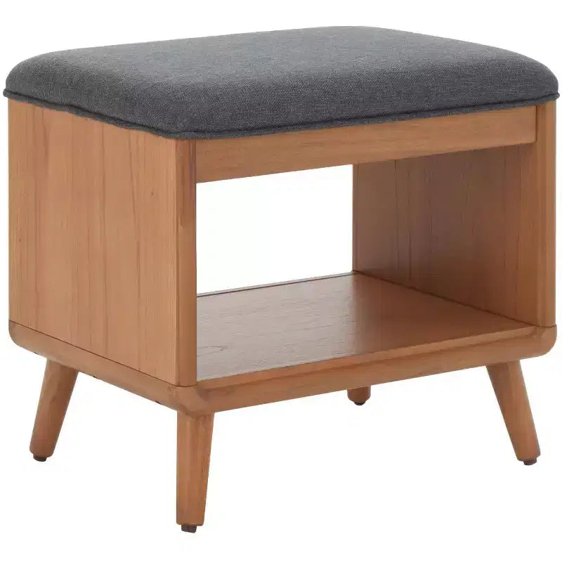 Banc à étagères ouvertes avec coussin