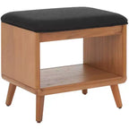 Banc à étagères ouvertes avec coussin