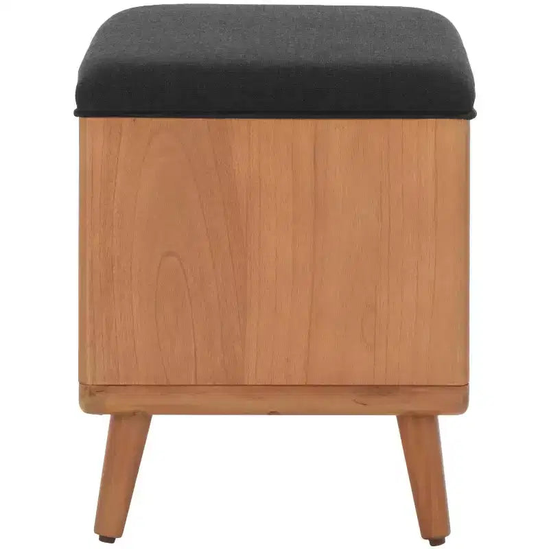 Banc à étagères ouvertes avec coussin