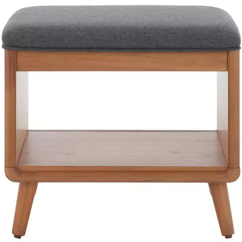 Banc à étagères ouvertes avec coussin