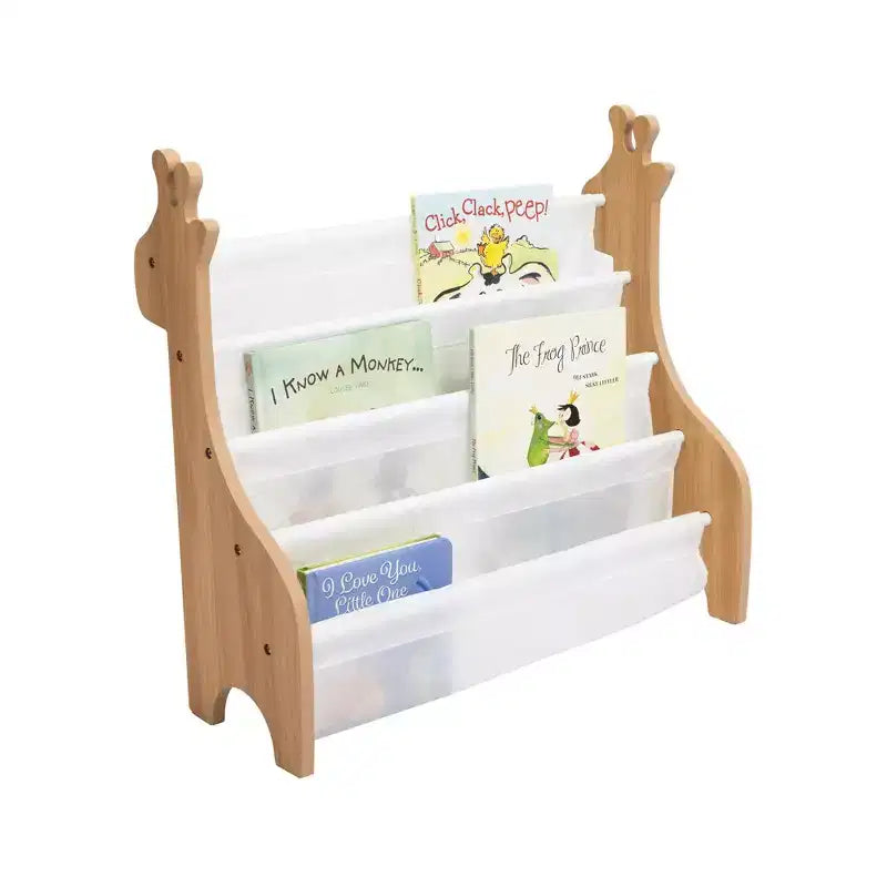 Étagère de rangement 4 niveaux pour livres d'enfants