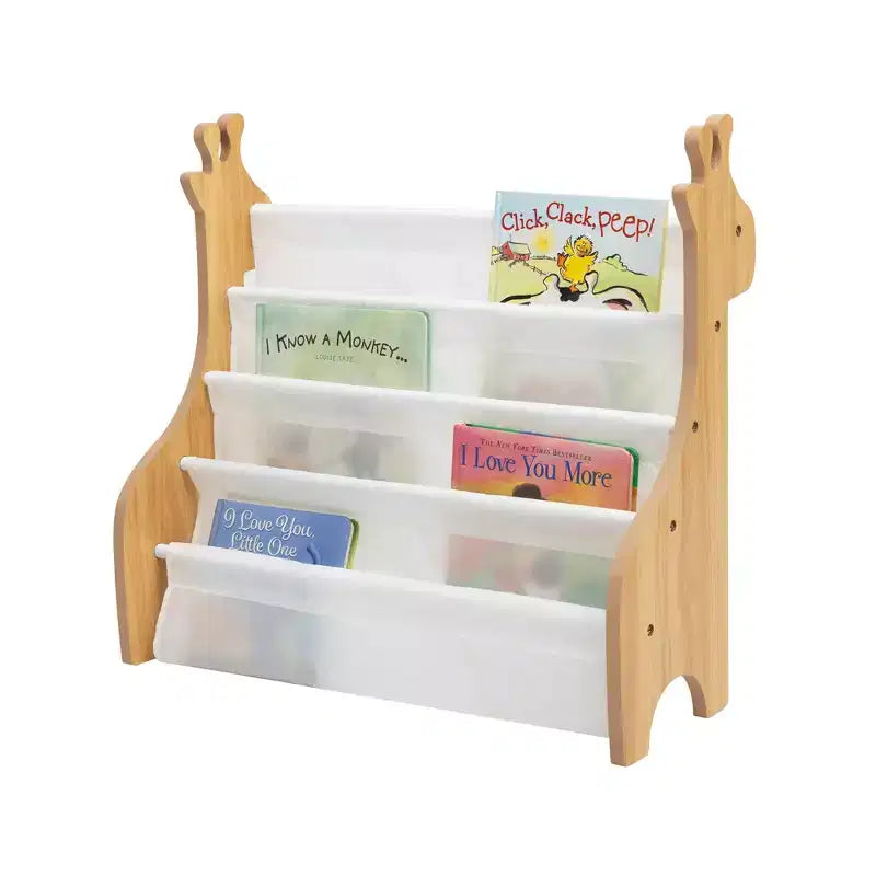 Étagère de rangement 4 niveaux pour livres d'enfants